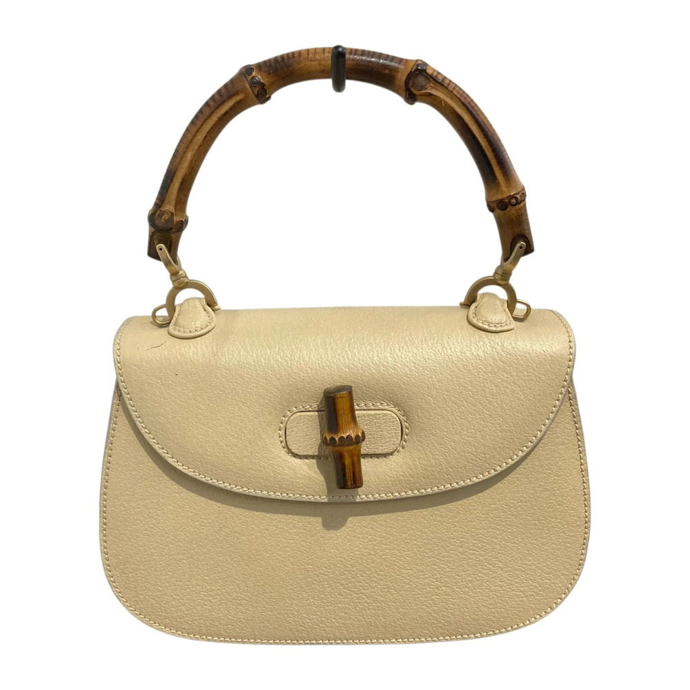 Gucci Bamboo Leather Shoulder Bag Tan